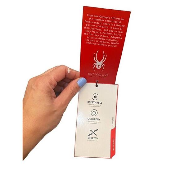 NWT Spyder Active Zip Black Red Long Sleeve Athletic Large Breathable Quick Dry - Picture 6 of 11